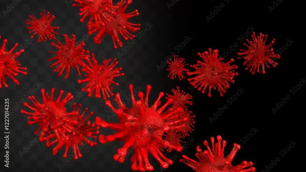3D render Animation of viruses and bacteria growing 3D render Animation of viruses and bacteria growing