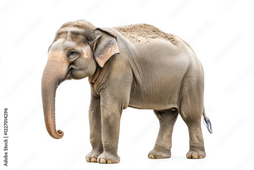 Obraz premium Young Asian elephant isolated on white