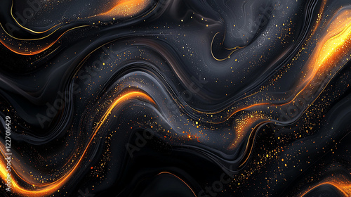 Wallpaper Mural Abstract swirling dark gold and black texture background Torontodigital.ca