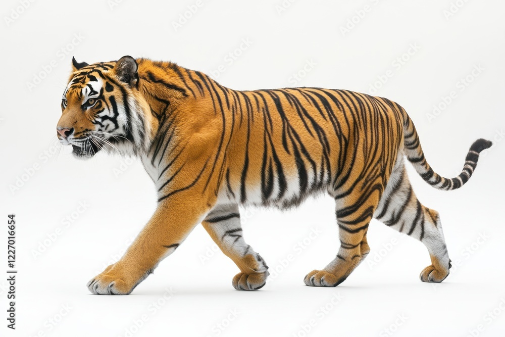 Obraz premium Striking Tiger in Motion