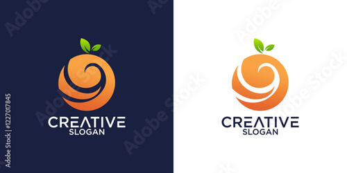 Orange fruit logo design
