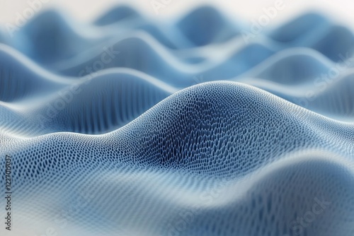 Wallpaper Mural Visual representation of soft blue waves showcasing intricate textures and patterns in a serene, abstract design Torontodigital.ca