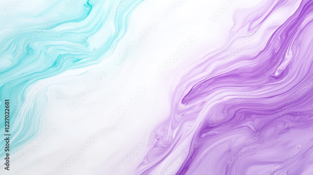 Purple and blue abstract painting with blue green and white watercolor background Purple and blue abstract painting with blue green and white watercolor background