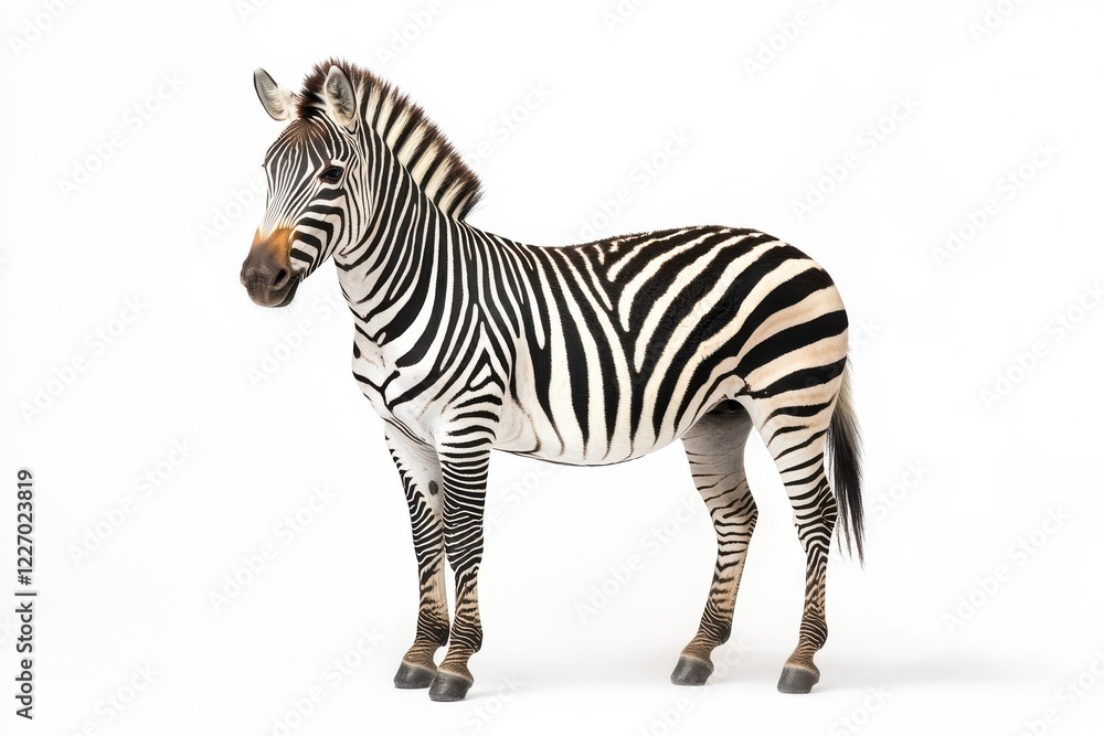 Obraz premium Striped beauty: A zebra in profile.