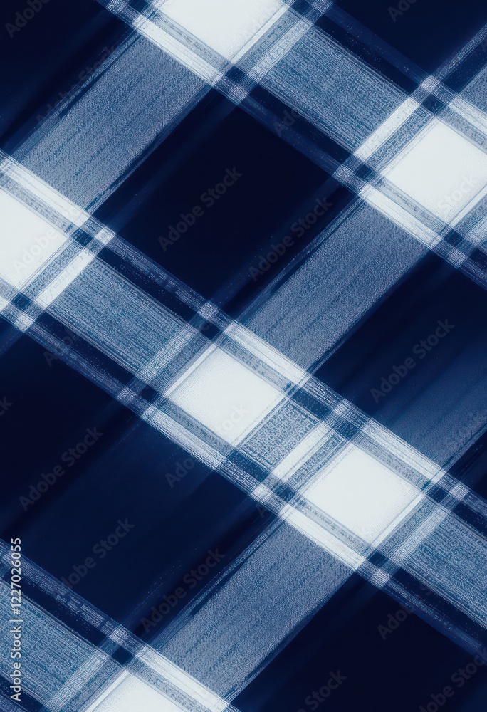 Blue Plaid Pattern with Diagonal Stripes and Rich Navy Accents Wallpaper Background Blue Plaid Pattern with Diagonal Stripes and Rich Navy Accents Wallpaper Background