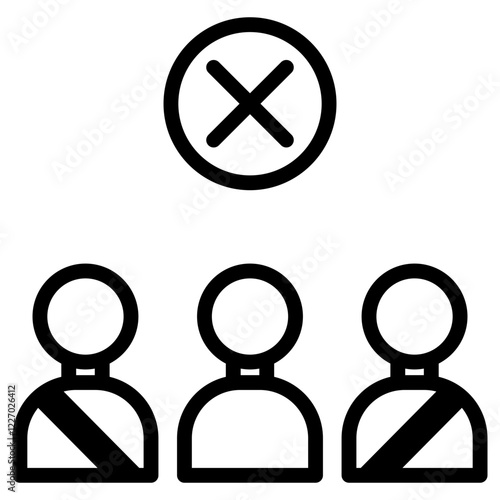안전 벨트 미착용 표시 아이콘