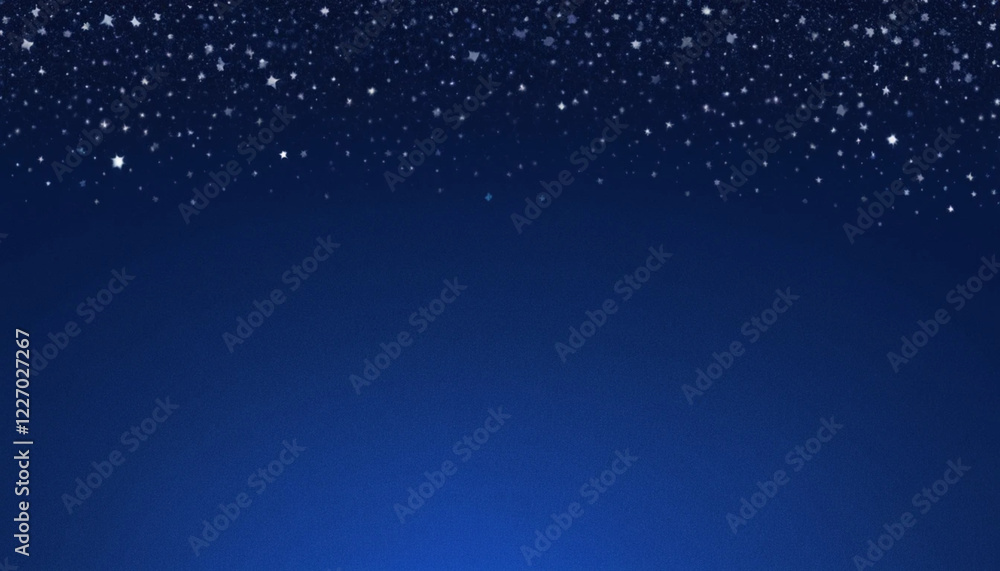 Fototapeta premium Elegant Dark Blue Night Sky Background with Sparkling White Stars Festive Winter Holiday Design Perfect for Christmas Cards Invitations or Winter 