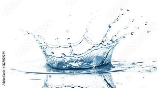 water splash isolated on white