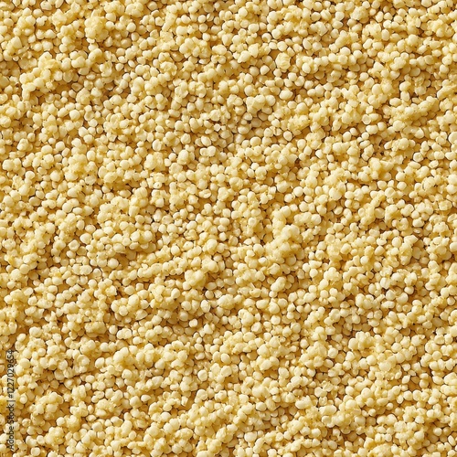 Tileable millet grain texture, seamless yellow grain background close-up for food design, healthy diet visuals, and agricultural patterns in high resolution.
