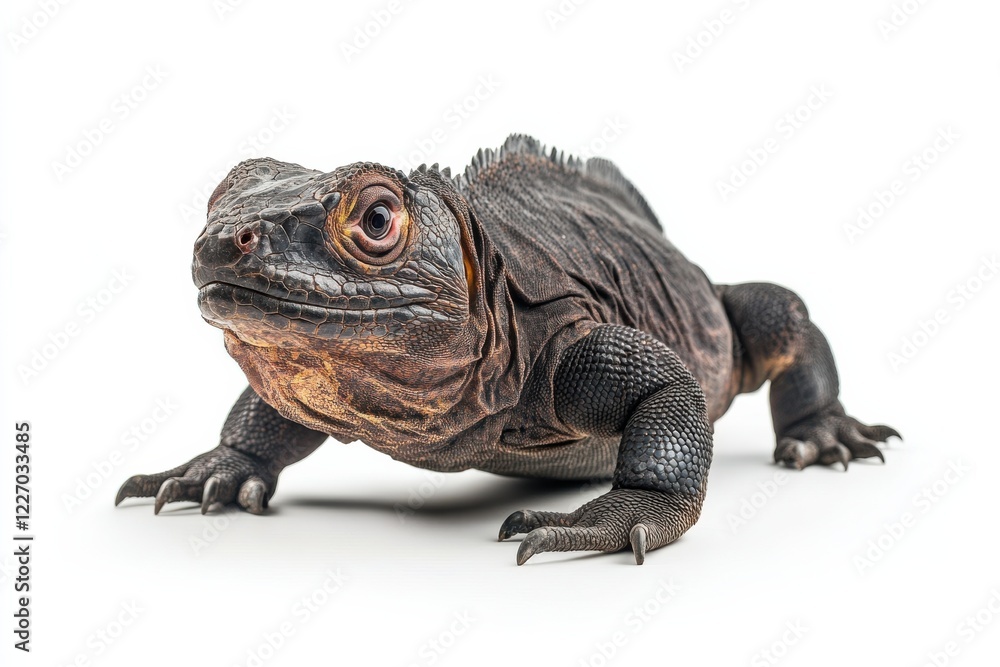 Fototapeta premium Close-up of a dark-colored iguana