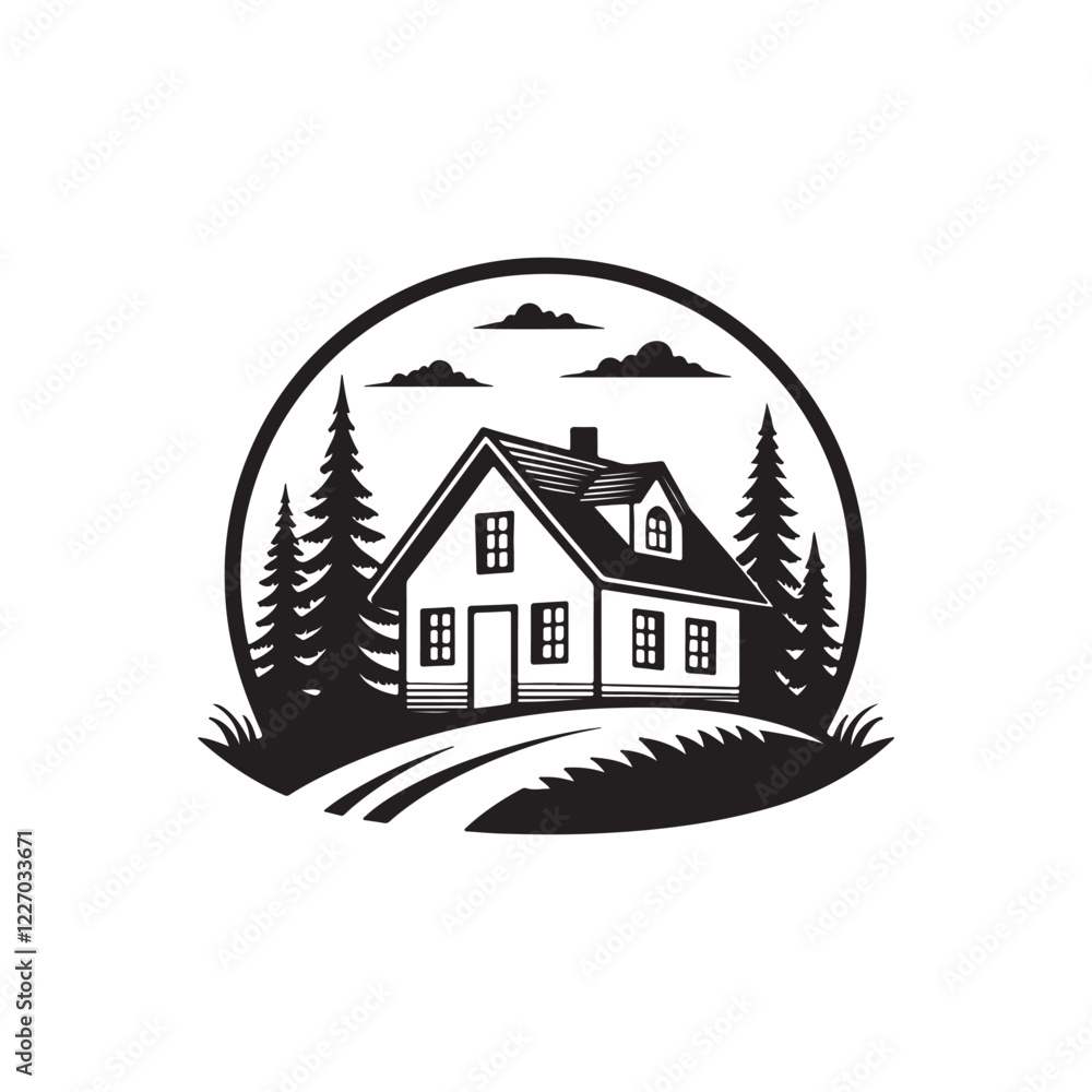 home silhouette vector clip art logo home silhouette vector clip art logo