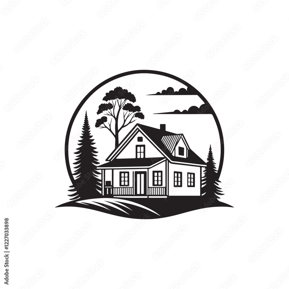 home silhouette vector clip art logo home silhouette vector clip art logo