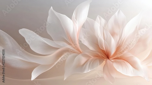 Dreamy Floral Swirls with Soft Gradients and Fluid Lines in Artistic Style