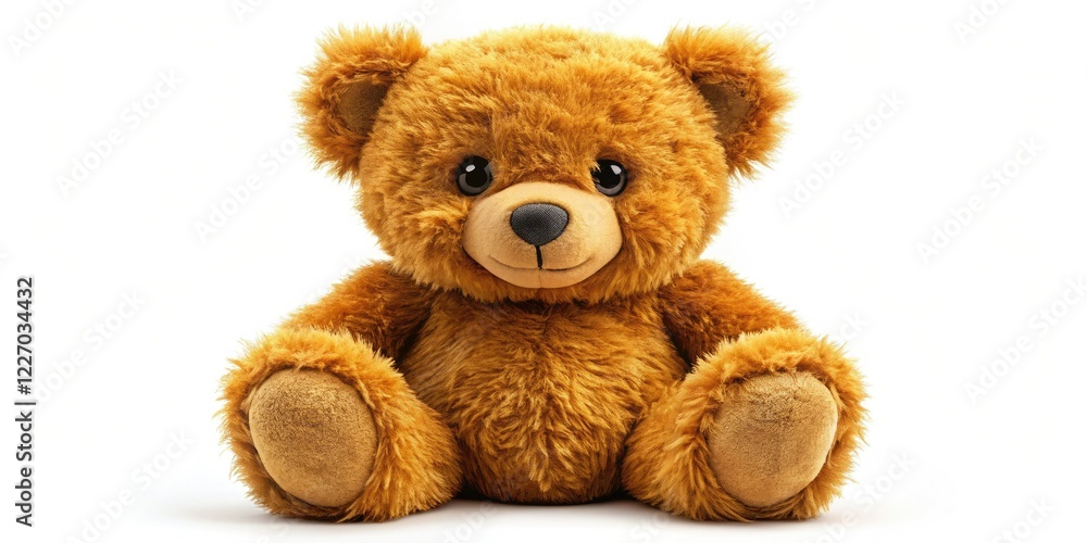 Obraz premium A cuddly brown teddy bear, a soft plush toy, perfect for hugs, generated by AI.