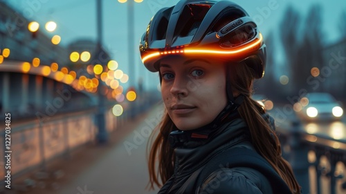 Hybrid Bike Helmet: A cutting-edge helmet with built-in lights, turn signals, and Bluetooth connectivity, offering both safety and entertainment for your cycling experience.
 photo