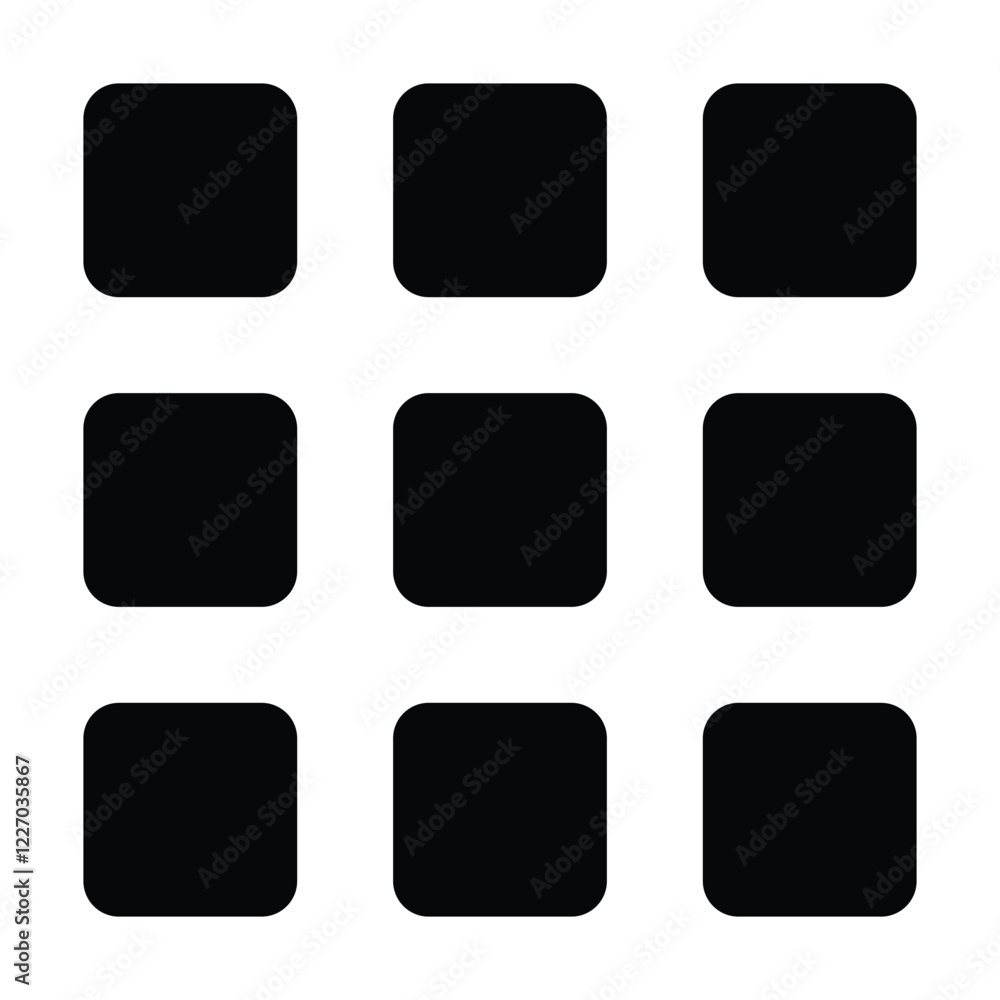 Grid Square icon vector stock illustration Grid Square icon vector stock illustration