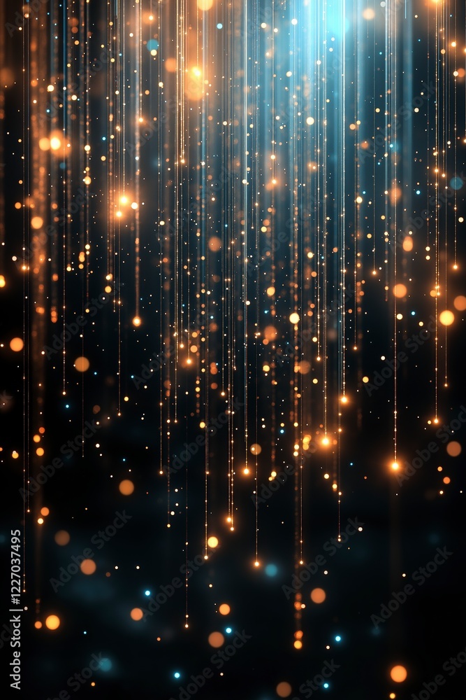 Captivating cascade of shimmering lights illuminating the darkness in a mesmerizing display of color and texture. Generative AI Captivating cascade of shimmering lights illuminating the darkness in a mesmerizing display of color and texture. Generative AI