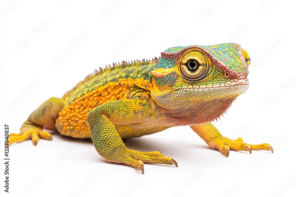 Naklejka premium Vibrant colors of a small lizard