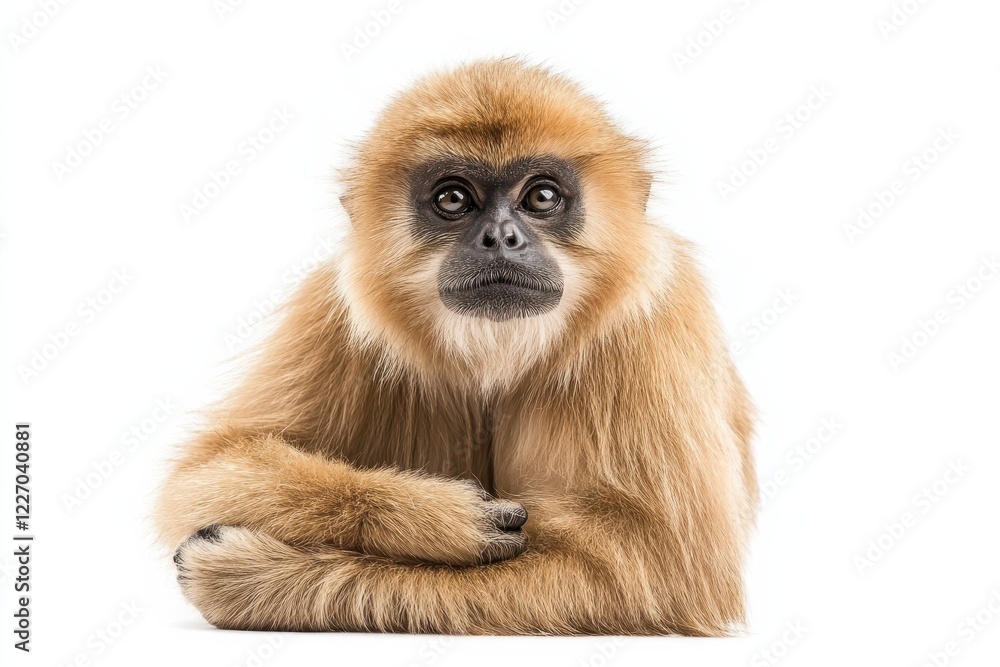 Golden langur primate sitting calmly. Golden langur primate sitting calmly.