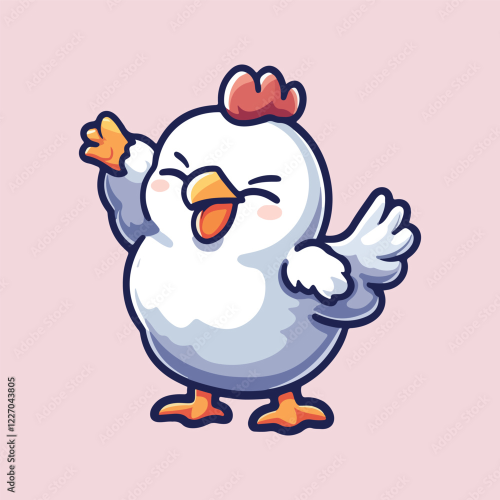 Cute chicken cartoon wake up cartoon Vector Illustration Cute chicken cartoon wake up cartoon Vector Illustration
