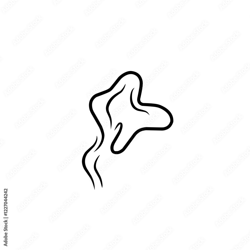 Obraz premium smoke line sketch