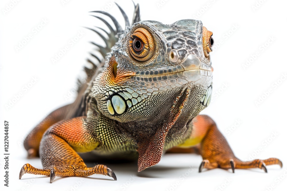 Obraz premium Vibrant Green Iguana Close-Up
