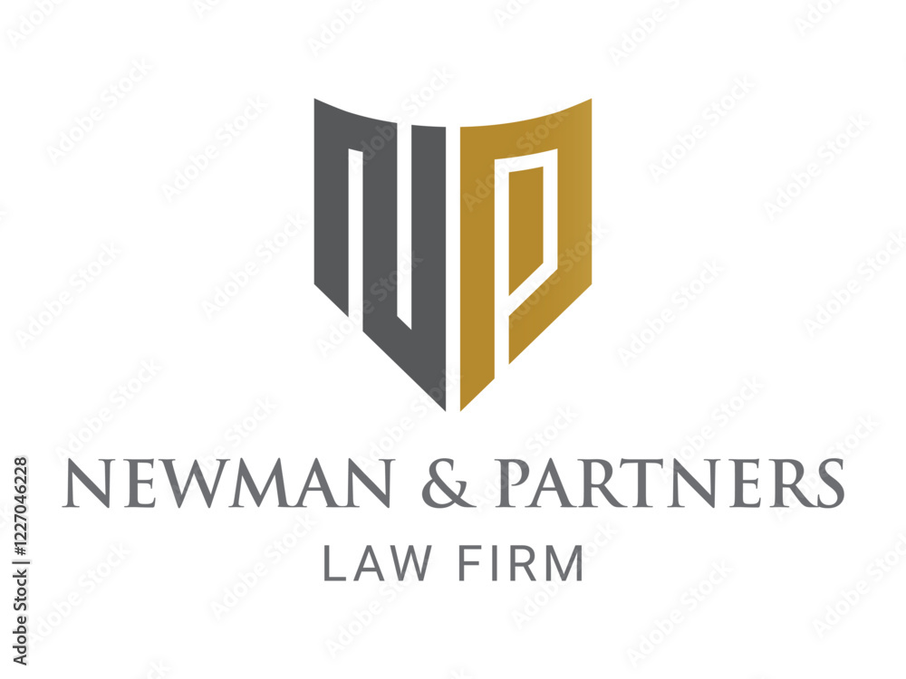 Letters N and P Monogram Logo. Initial NP for law firm office Letters N and P Monogram Logo. Initial NP for law firm office