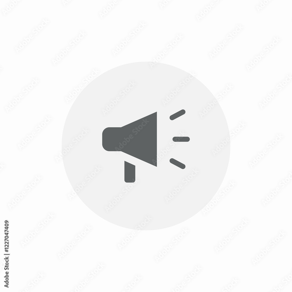 Megaphone announcement speaker icon vector sign