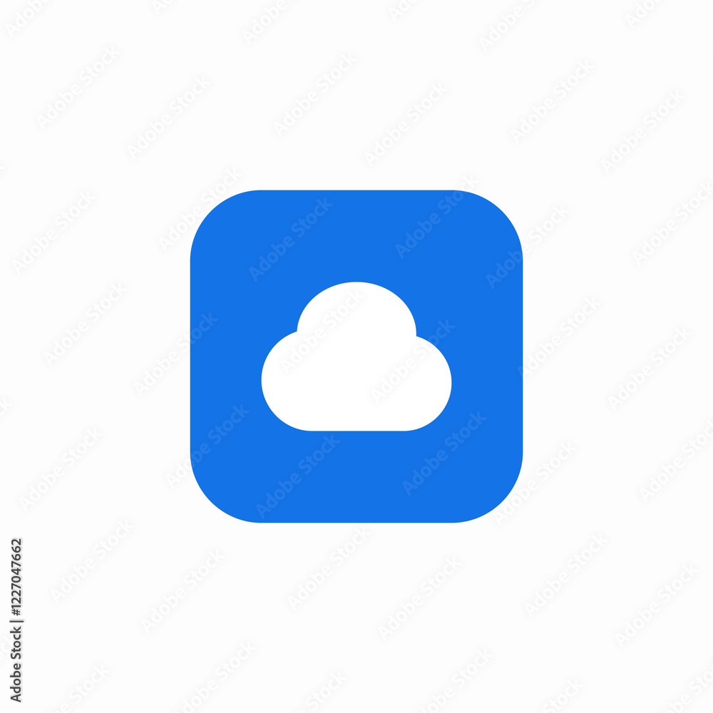 Cloud storage data icon vector sign Cloud storage data icon vector sign