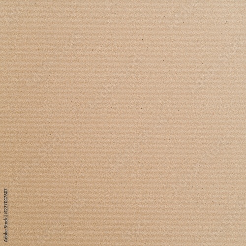Brown cardboard box with white stripe and seamless kraft paper texture in natural brown tone
