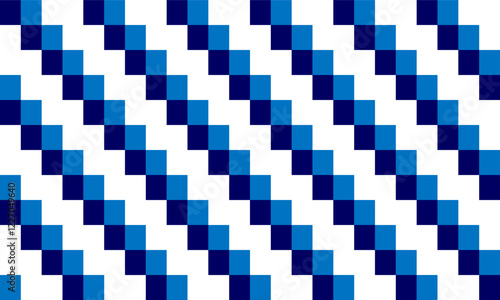 Gray blue stair step of block square overlap repeat pattern, replete image, design for fabric printing, patter print