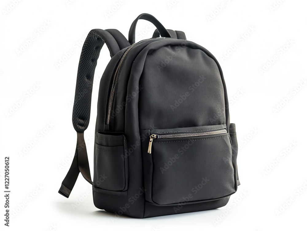 Sleek Black Backpack: Minimalist Design, Smooth Texture, Modern Style Sleek Black Backpack: Minimalist Design, Smooth Texture, Modern Style