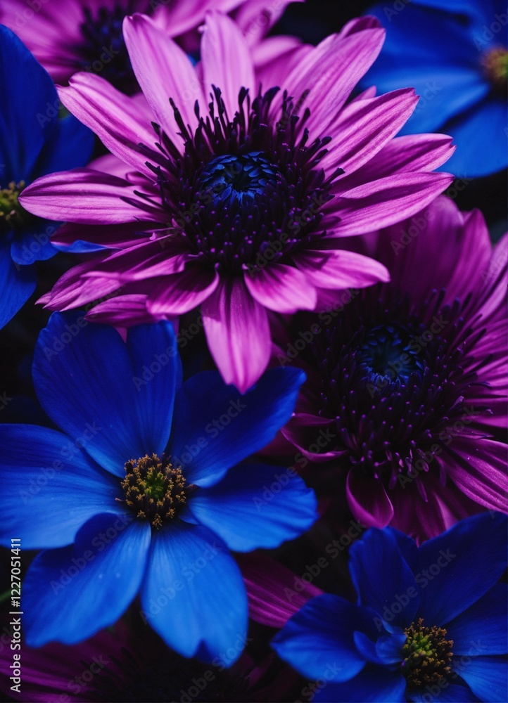 Obraz premium purple and blue flowers 