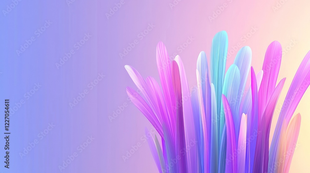 Naklejka premium Abstract Colorful Feathers Background
