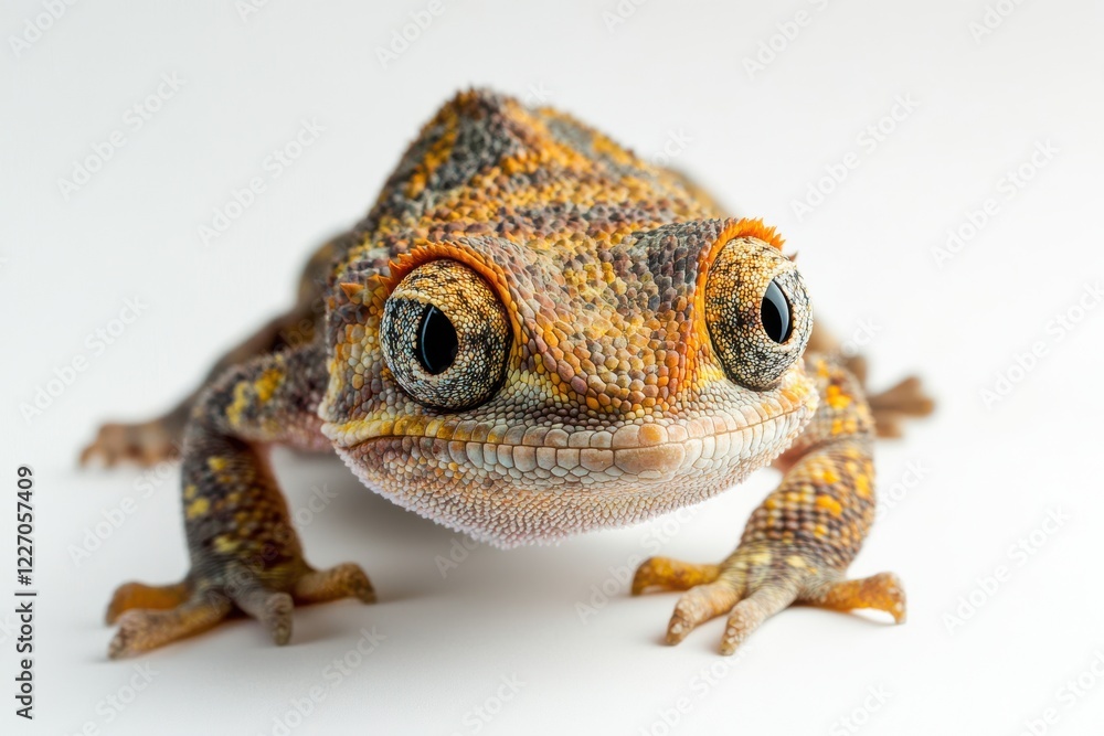 Close-up of a small reptile with vibrant colors. Close-up of a small reptile with vibrant colors.