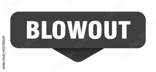 blowout sticker. blowout sign on transparent background
