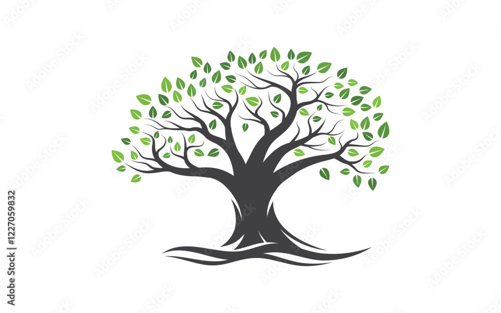 Tree Leaf branches illustration design template Tree Leaf branches illustration design template