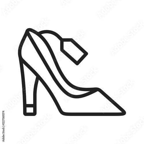 Shoe Shopping icon vector image. Suitable for mobile apps, web apps and print media.