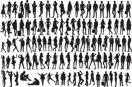 Minimalist Business People Silhouette Vector Collection