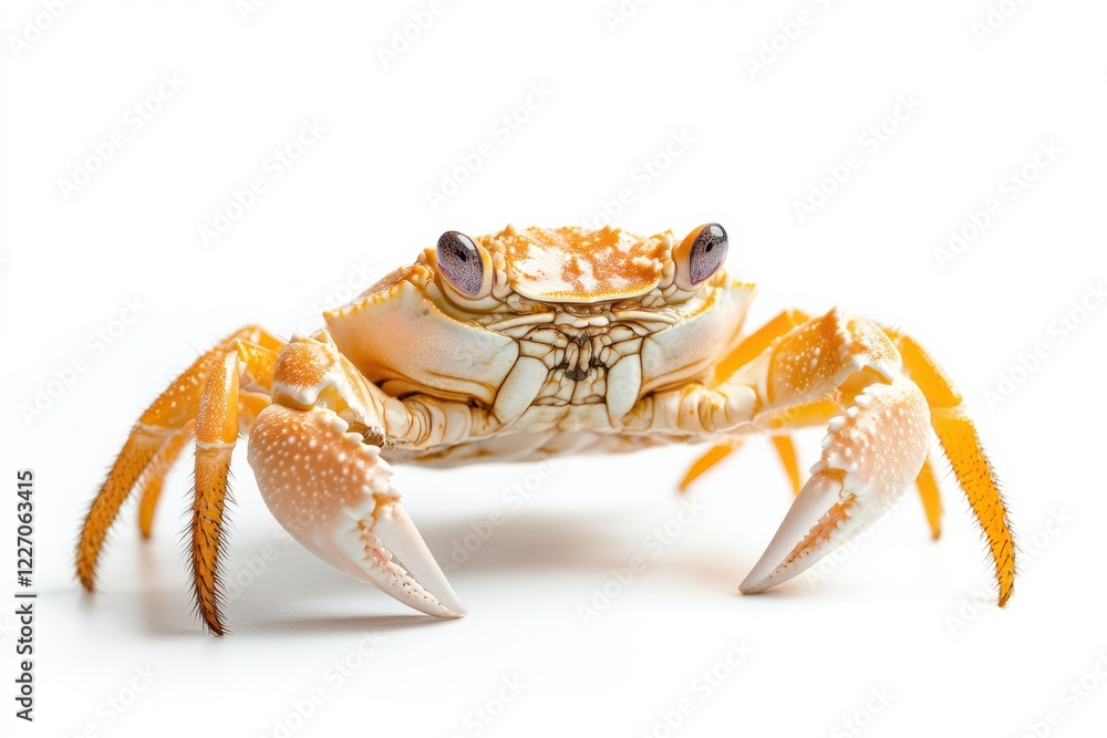 Close-up of a vibrant orange crab. Close-up of a vibrant orange crab.