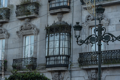 Photography Old balcony in a street of vigo, in the Casco Vello