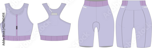 Women's Athletic Wear Tech Pack: Lavender Yoga Set