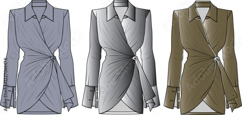 Stylish Wrap Dress Fashion Design Templates