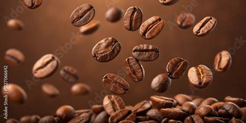 coffee beans floating