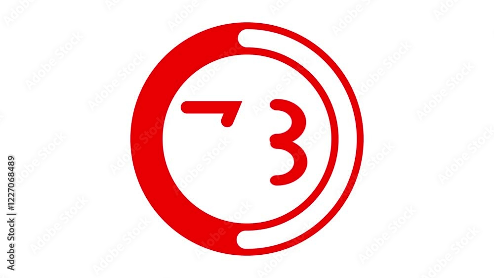 Number of 78 red circle slow motion icon Number of 78 red circle slow motion icon