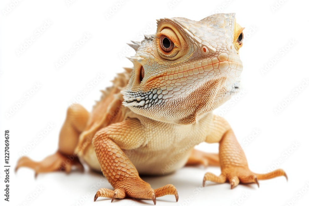 Obraz premium Close-up of a pale orange bearded dragon