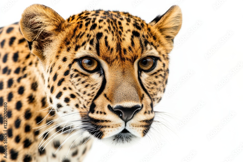 Close-up of a cheetah's intense gaze. Close-up of a cheetah's intense gaze.