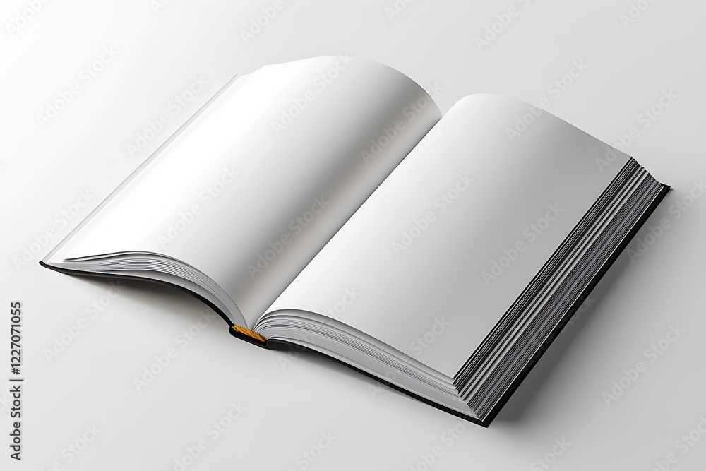 Open blank book on white background Open blank book on white background