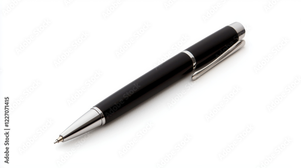 National Day of Unplugging. Elegant black pen with silver accents on white background National Day of Unplugging. Elegant black pen with silver accents on white background