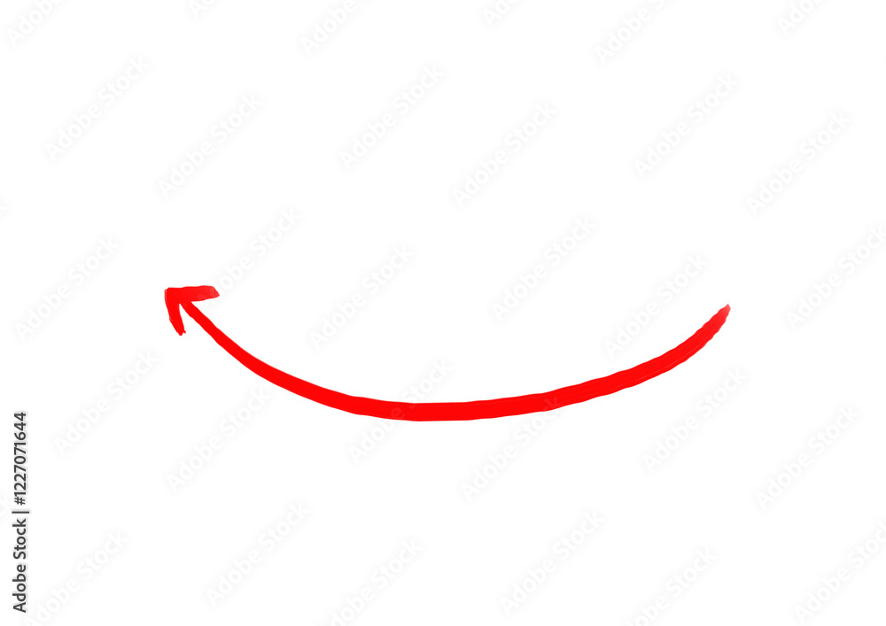 Obraz premium シンプルな手書き風の赤いやじるし